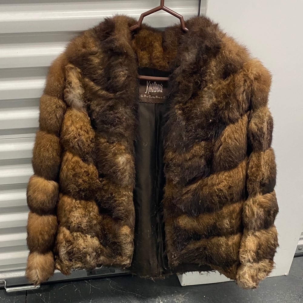 Luxurious Brown Fur Jacket (Moth Damage)